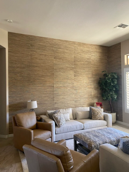 A newly painted living room
