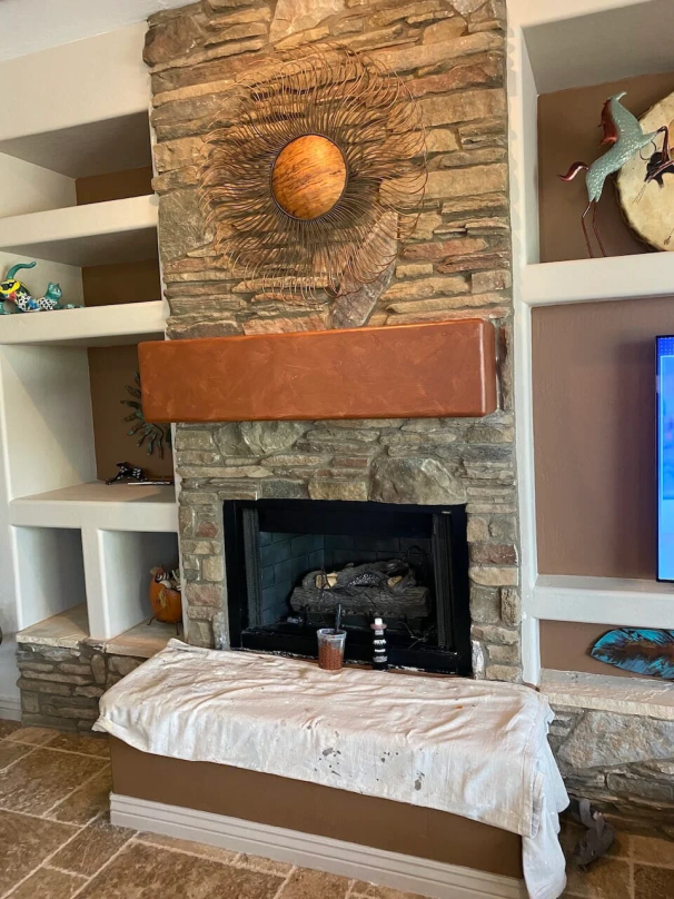 Interior of a newly painted house