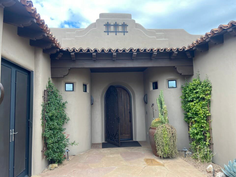 Exterior of a newly painted house