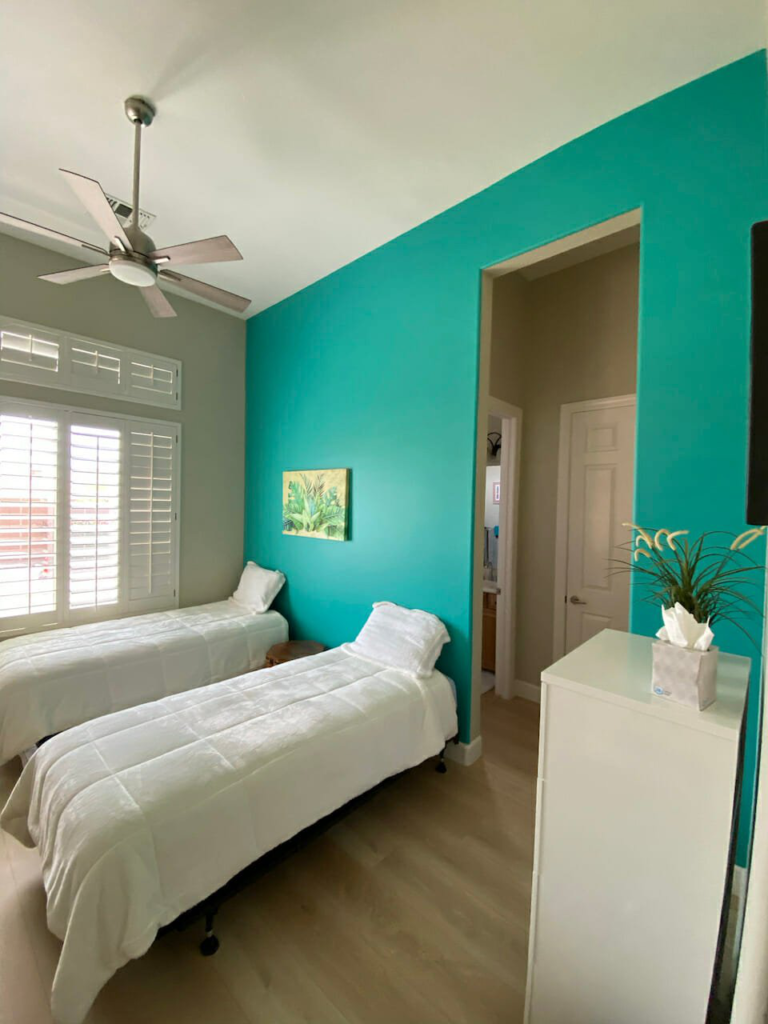 Interior of a newly painted house