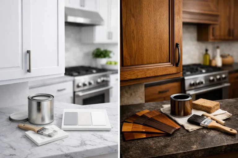Painted Cabinets vs Stained Cabinets Compared