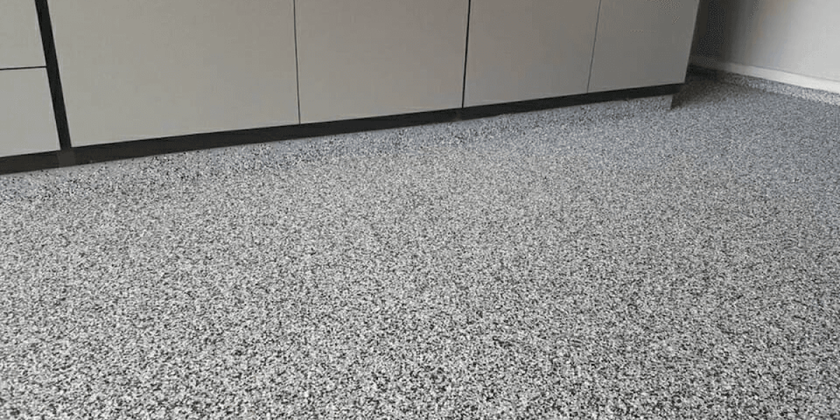 Professionally coated garage floor with durable epoxy