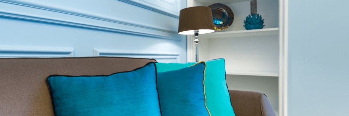 An image of a blue wall