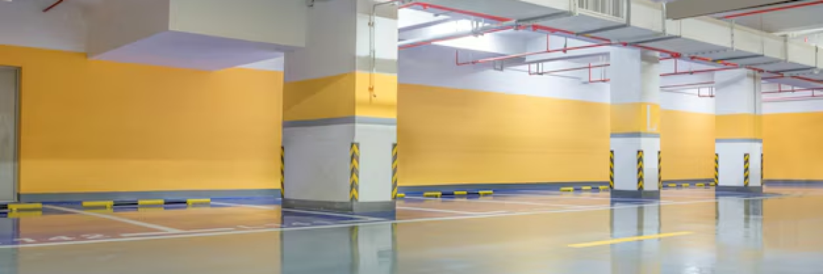 Epoxy floor in a garage