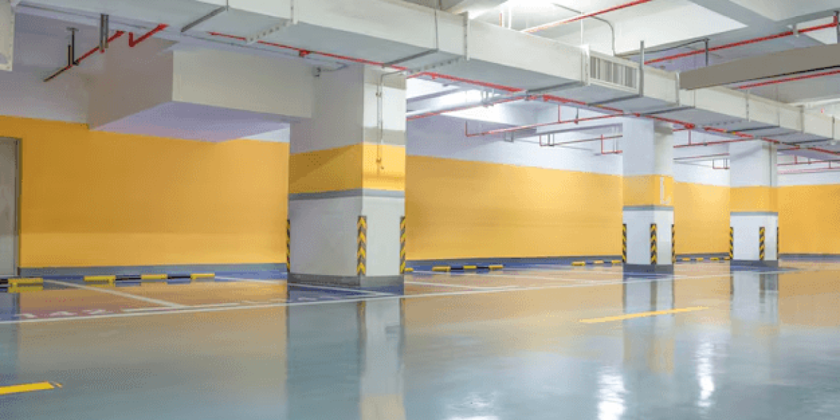 Epoxy floor in a garage