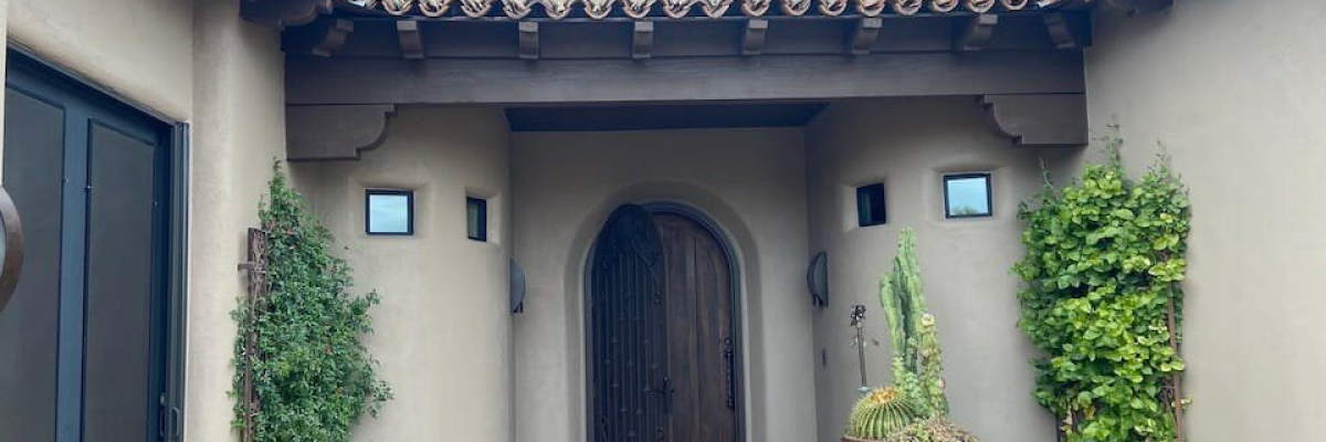 Exterior of a newly painted house