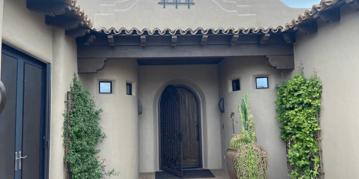 Exterior of a newly painted house
