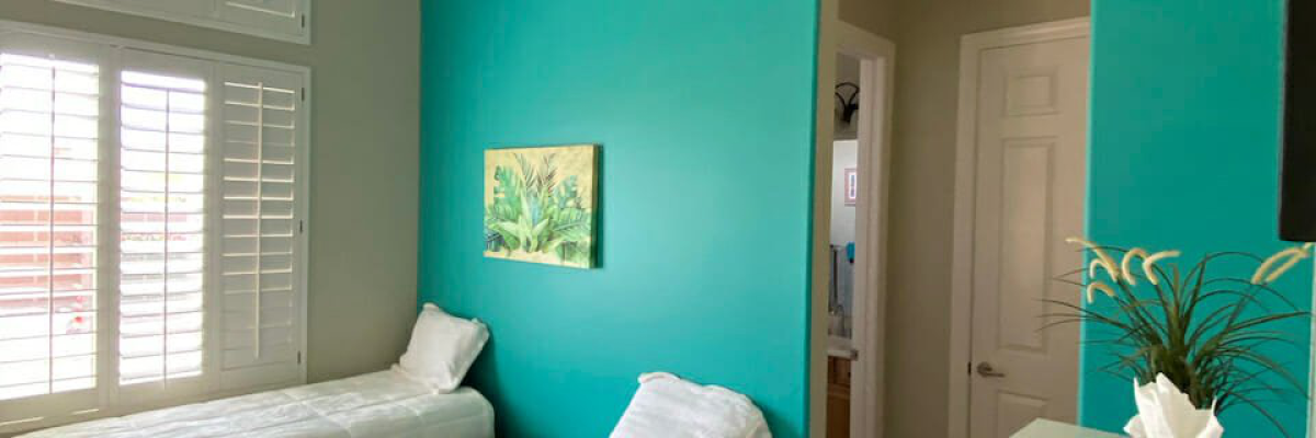 Interior of a newly painted house