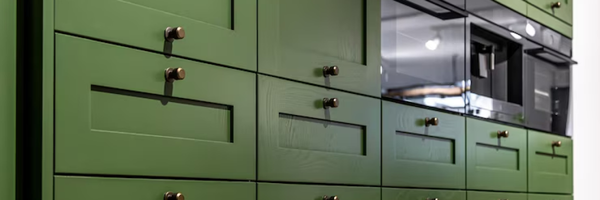 Newly painted cabinets