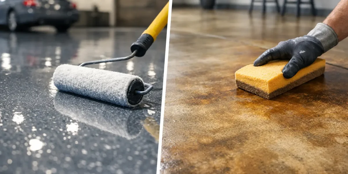 Epoxy Flooring vs Concrete Stain: Which Fits?