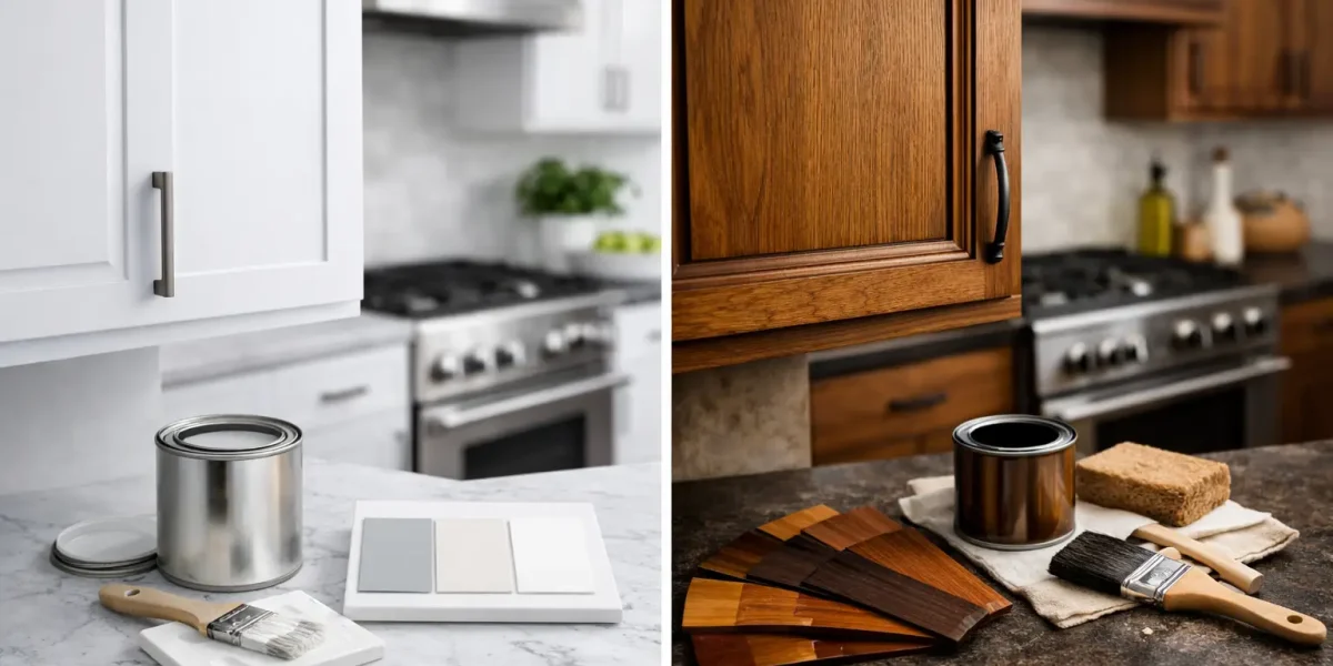 Painted Cabinets vs Stained Cabinets Compared